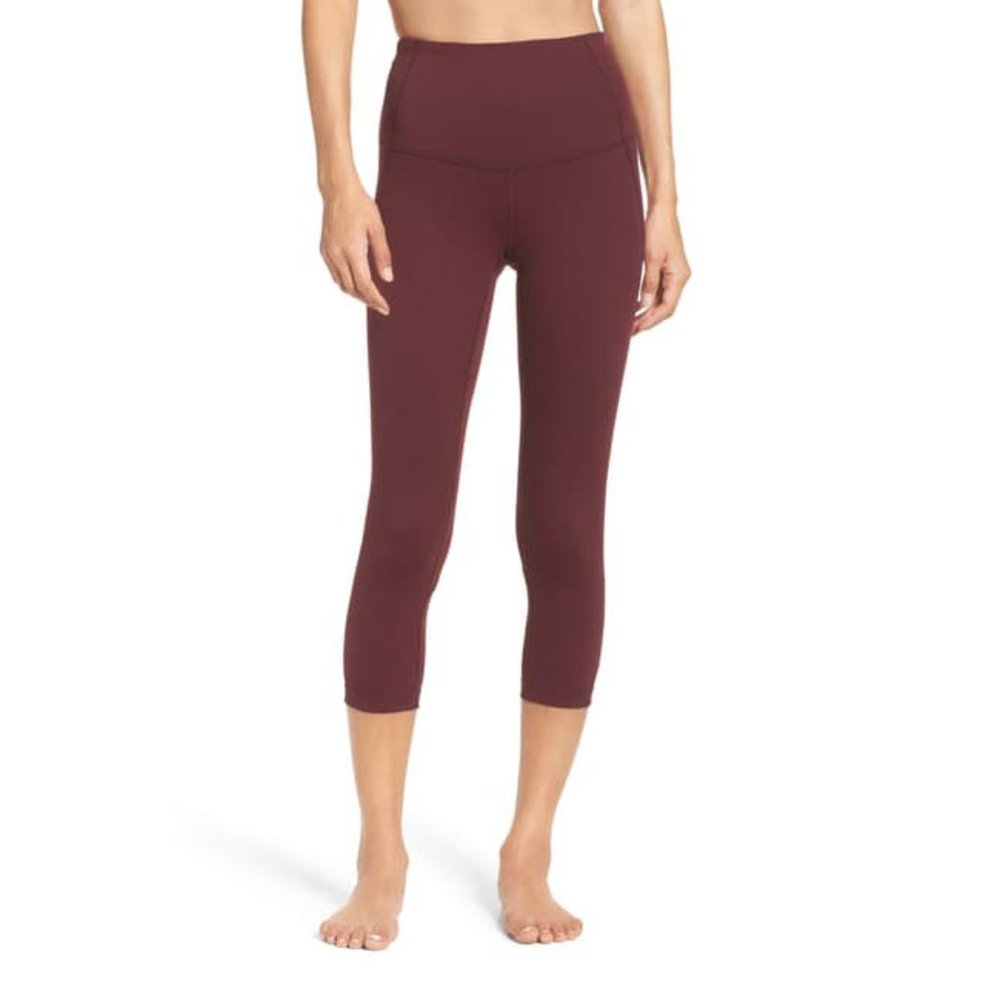 Zella 'Hatha' High Waist Crop Mesh Leggings Size S